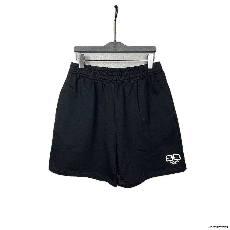 Balenciaga minimalist style black shorts
