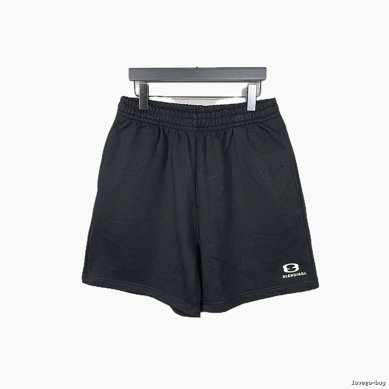 Balenciaga minimalist style black shorts