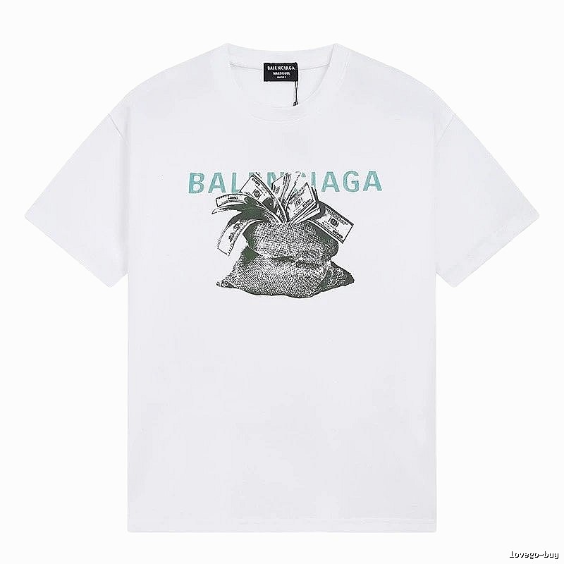 Balenciaga Money Bag Print White T-shirt