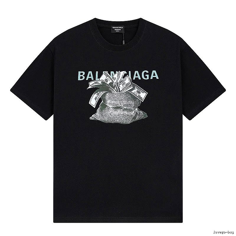 Balenciaga Money Bag Style Black T-shirt