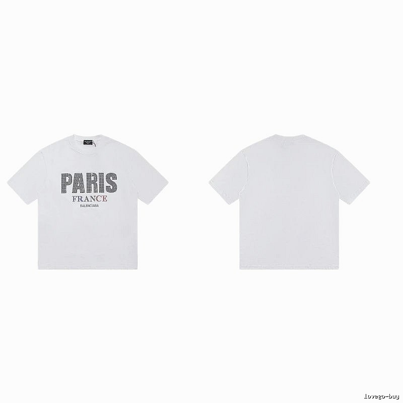 Balenciaga Paris Collection Minimalist Style White T-Shirt