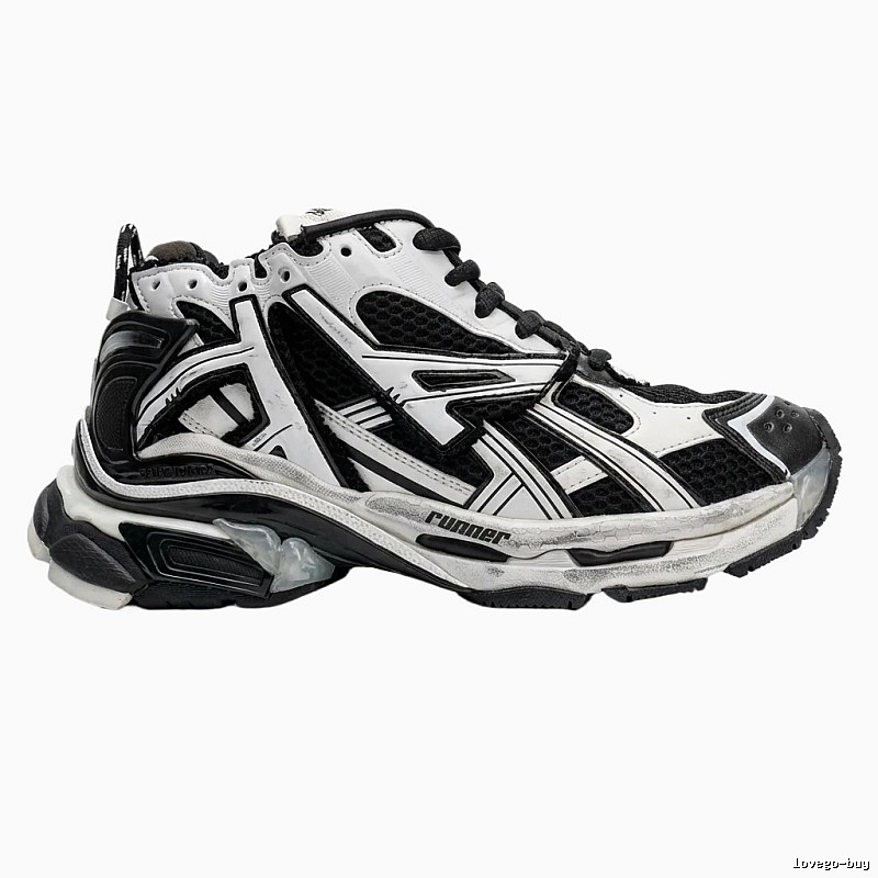 Balenciaga retro black and white sneakers