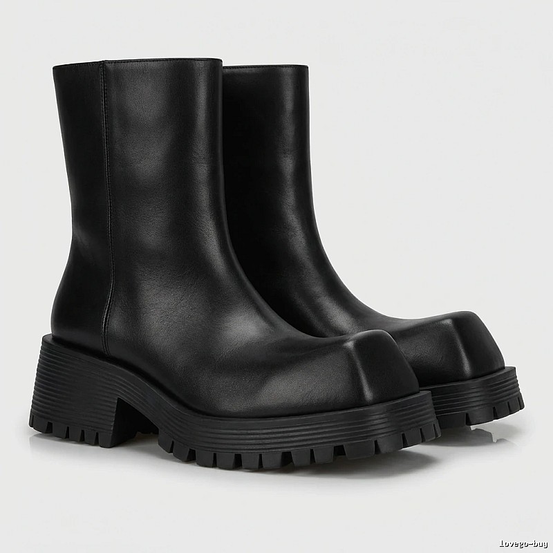 Balenciaga rubber black short boots