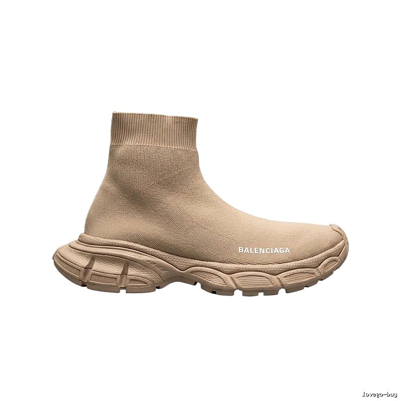 Balenciaga sock boots casual style khaki color