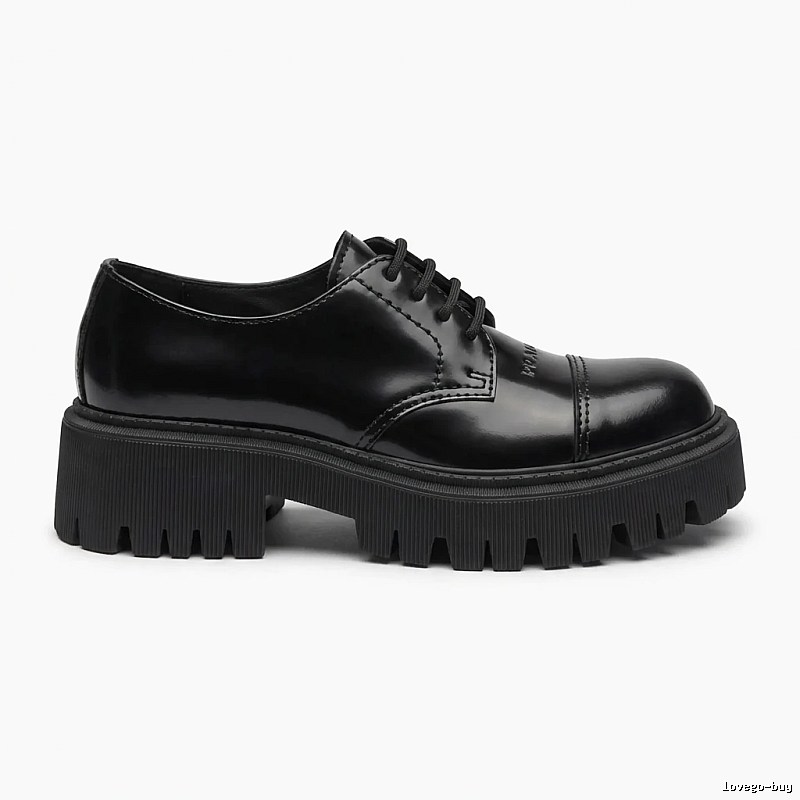 Balenciaga thick-soled British-style leather shoes