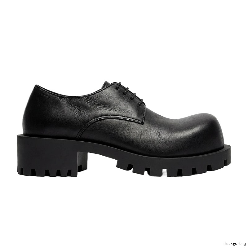 Balenciaga thick-soled retro-style leather shoes