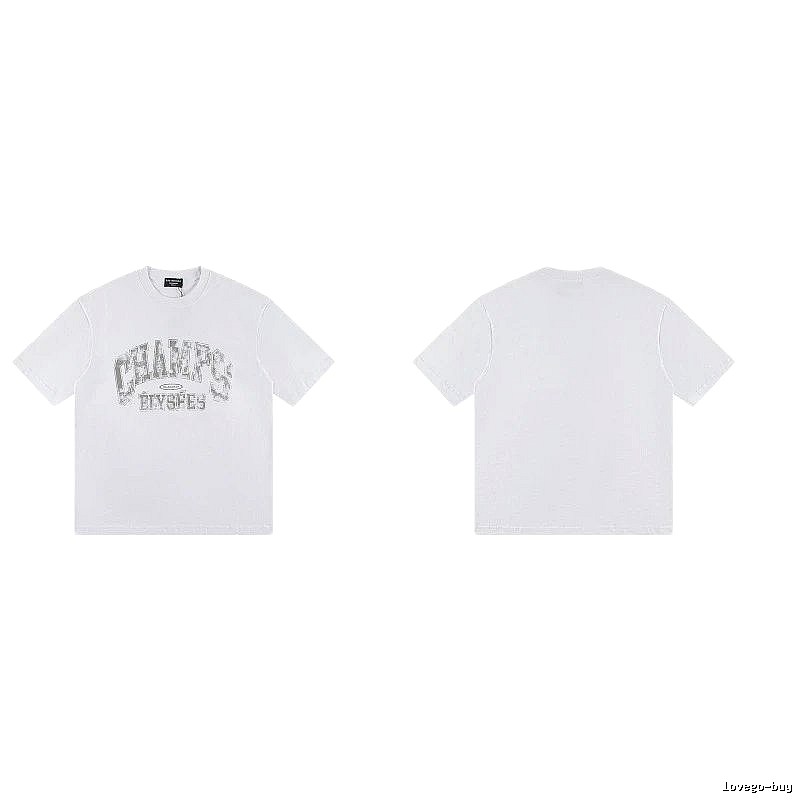 Balenciaga Vintage Distressed Lettering White T-Shirt