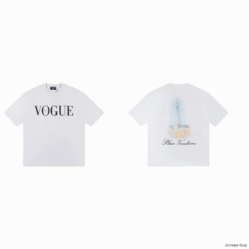 Balenciaga VOGUE Printed Trendy White T-Shirt
