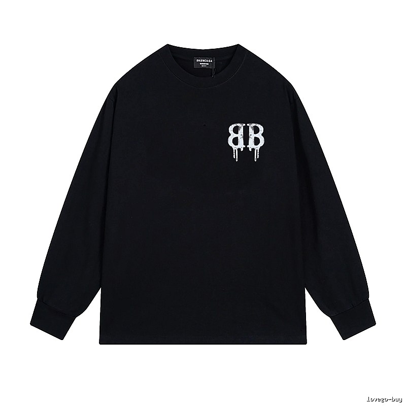 Balenciaga's dark style black long T-shirt