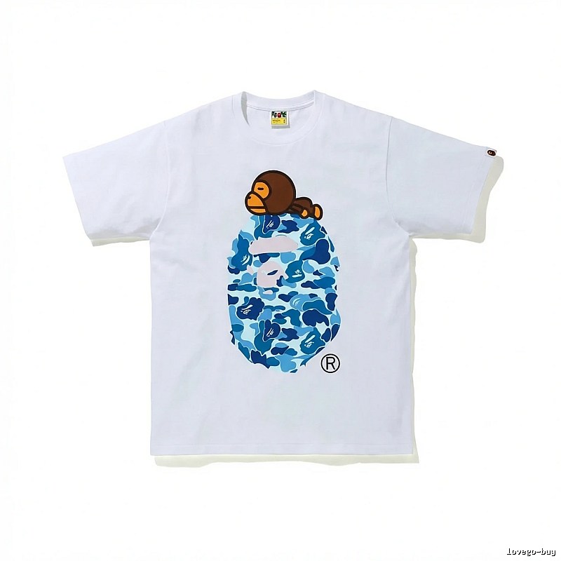 Bape Ape Camouflage Style White T-shirt