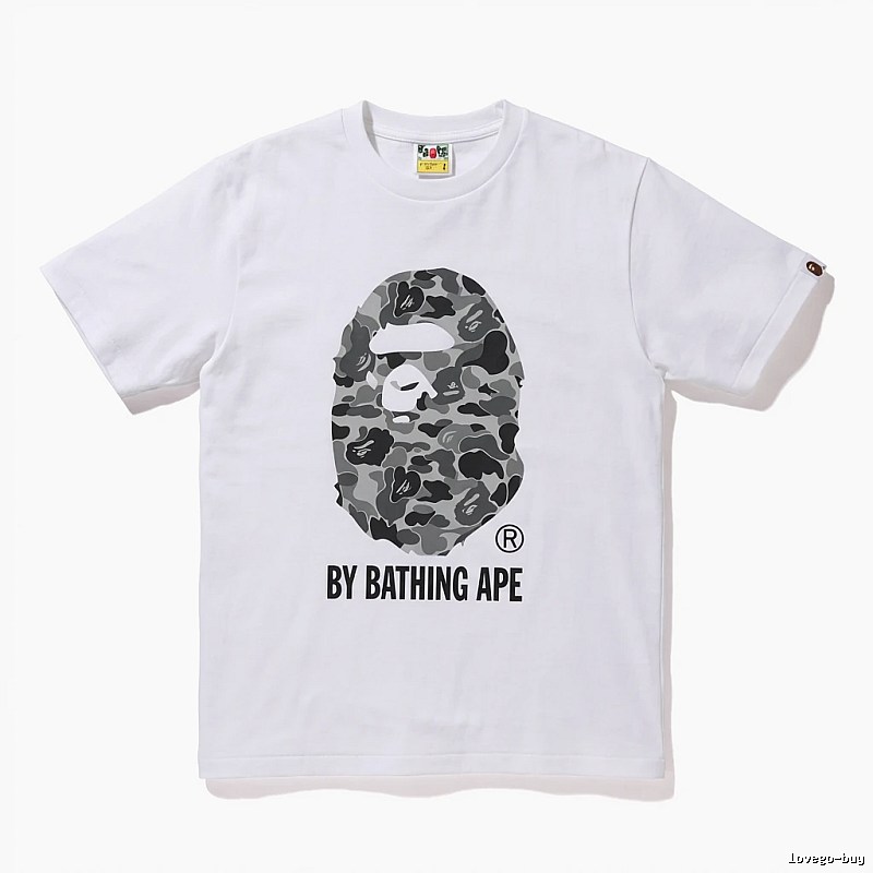 Bape Ape Head Camouflage Style White T-shirt