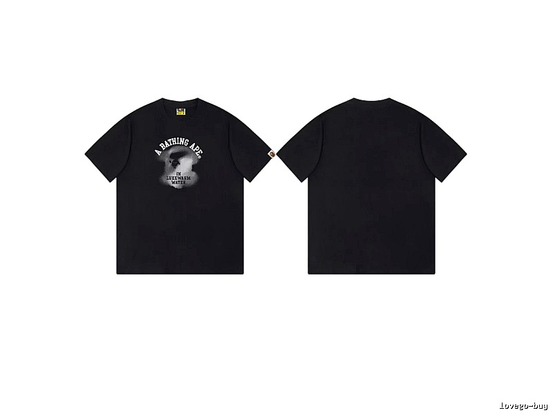 Bape Ape Head Minimalist Style Black T-shirt