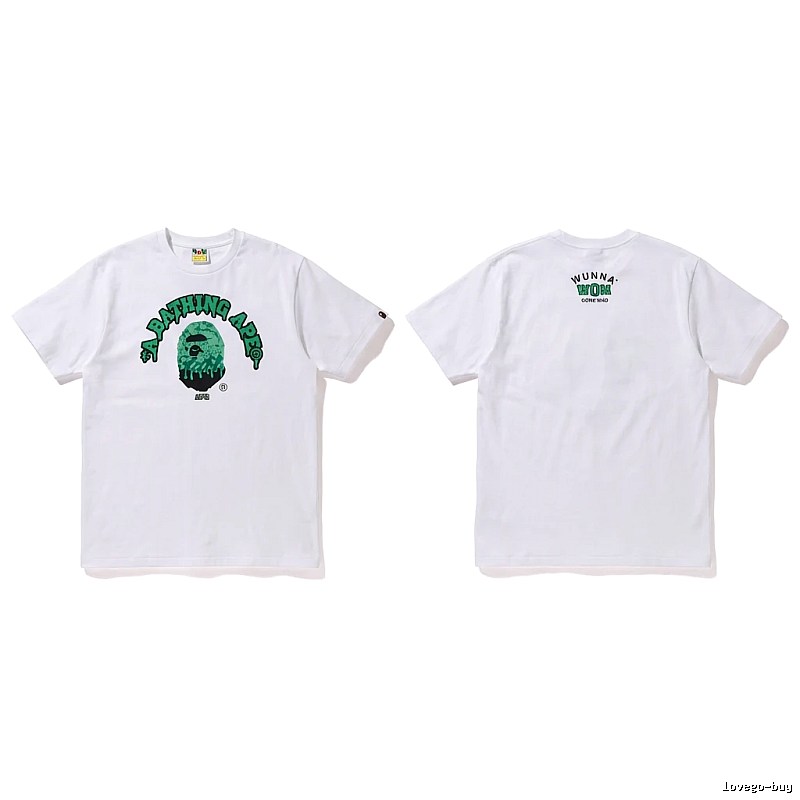 Bape Ape Head Minimalist Style White T-shirt