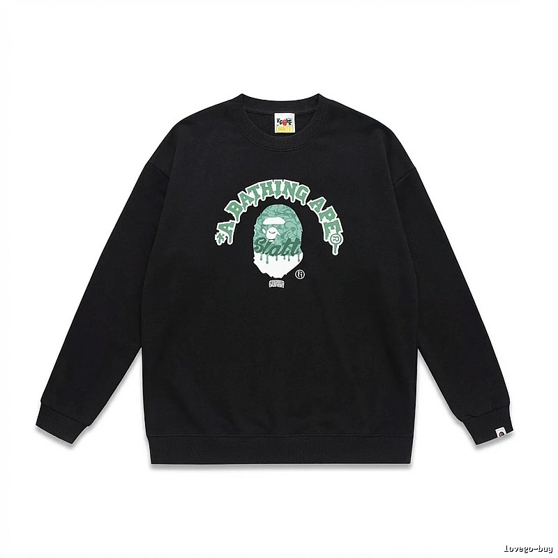 Bape Ape Head Trendy Cool Black Sweatshirt