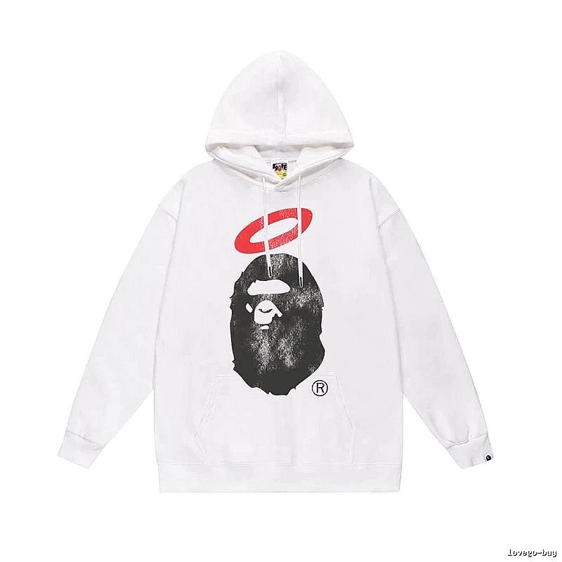 Bape Ape Head Trendy Cool Style White Sweatshirt