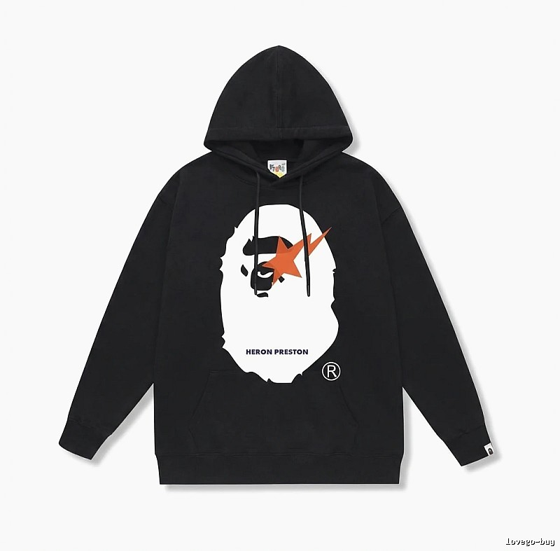 Bape Ape Retro Style Black Hoodie