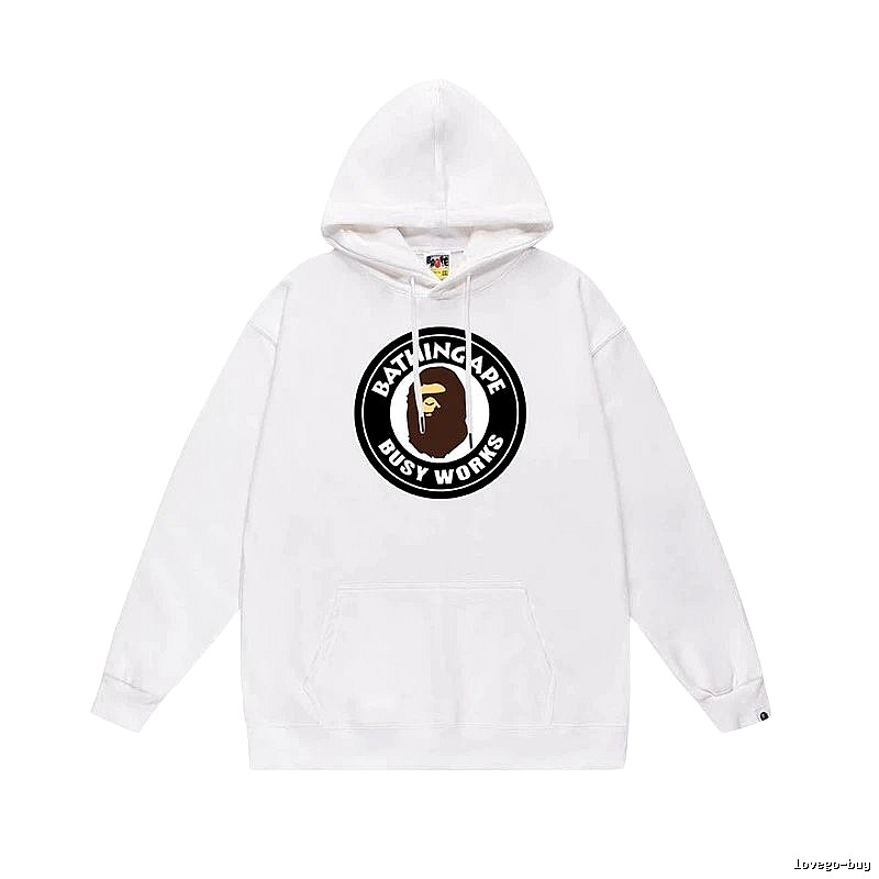Bape Black Label Casual Style White Hoodie