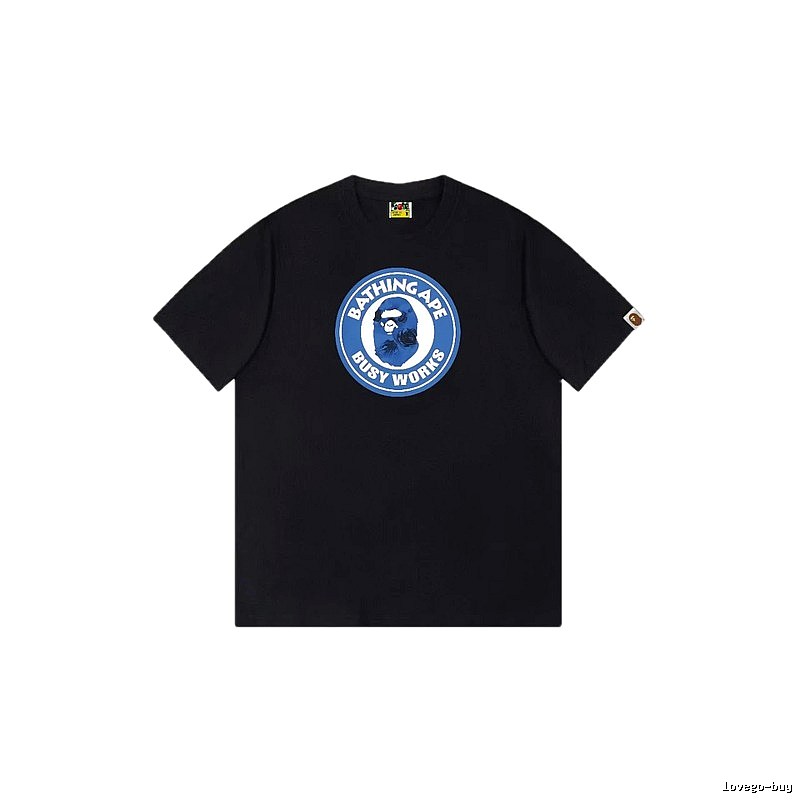 Bape Blue Label Trendy Cool Black T-shirt