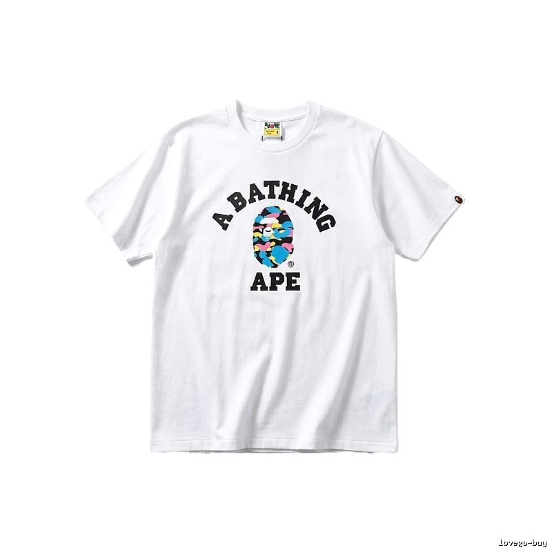 Bape Camouflage Alphabet White T-shirt