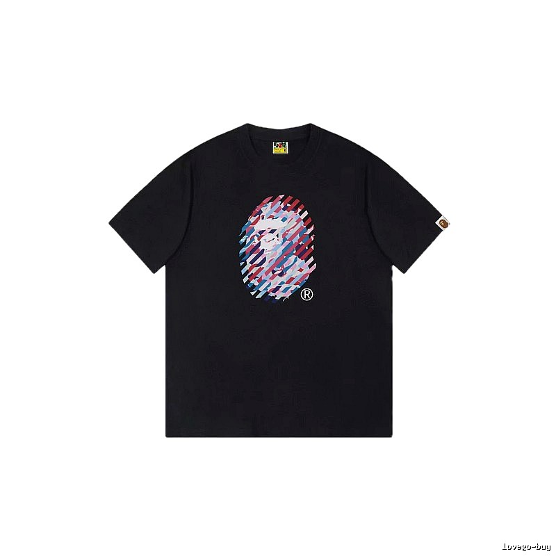 Bape camouflage style black T-shirt