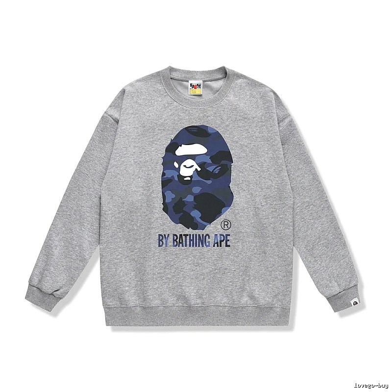 Bape camouflage-style gray sweatshirt