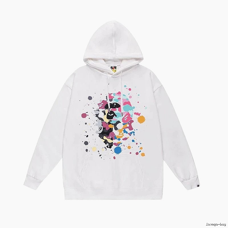 Bape camouflage style white hoodie