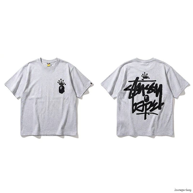 Bape Crown Trendy and Cool Style White T-shirt