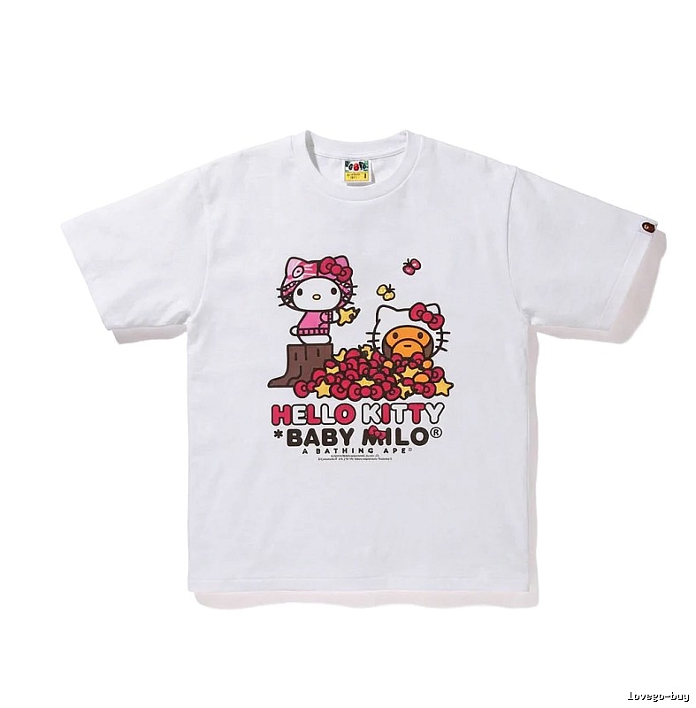 Bape Hello Kitty Co-branded White T-shirt