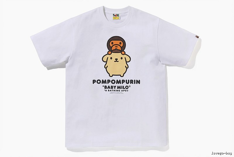 Bape x Pompompurin Co-branded Short-sleeve White