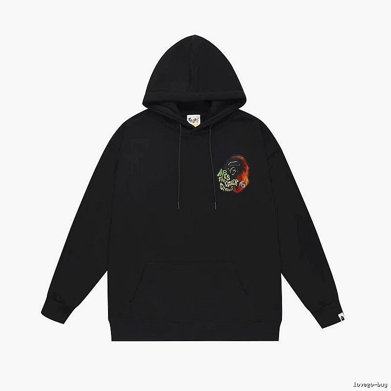 Black hoodie with Bape ape head print