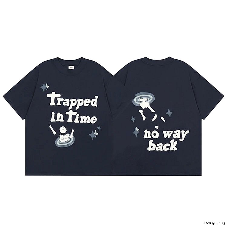 Broken Hearts Raised-Print Graphic Navy Style Bpi03 Graphic T-Shirt Casual Layering