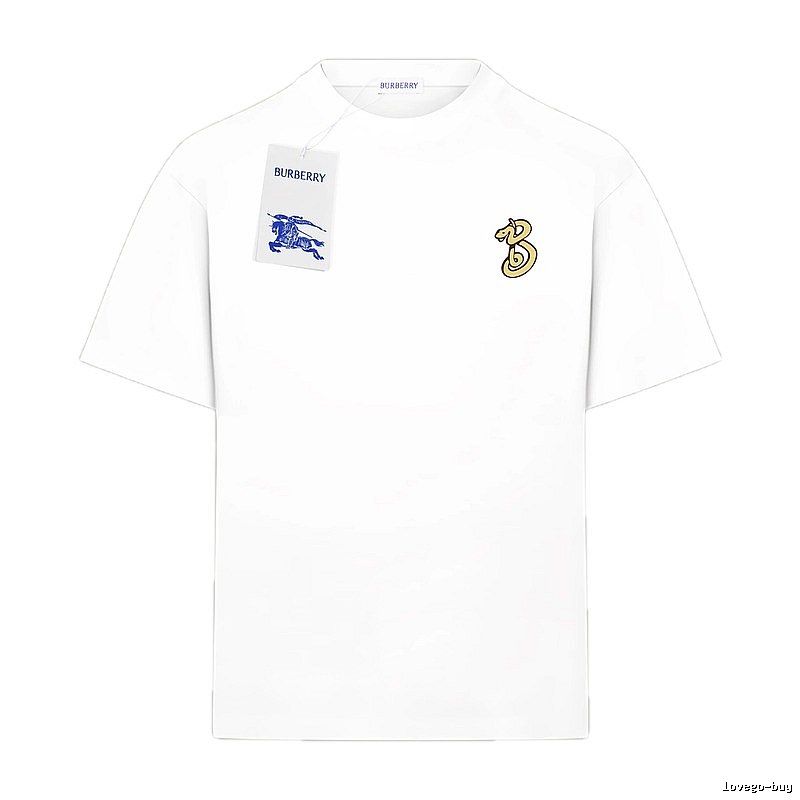 Burberry 3-letter logo simple white T-shirt