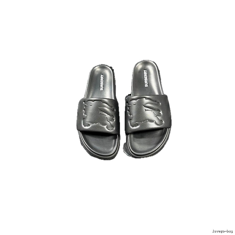 Burberry Knight Embossed Casual Style Black Slides
