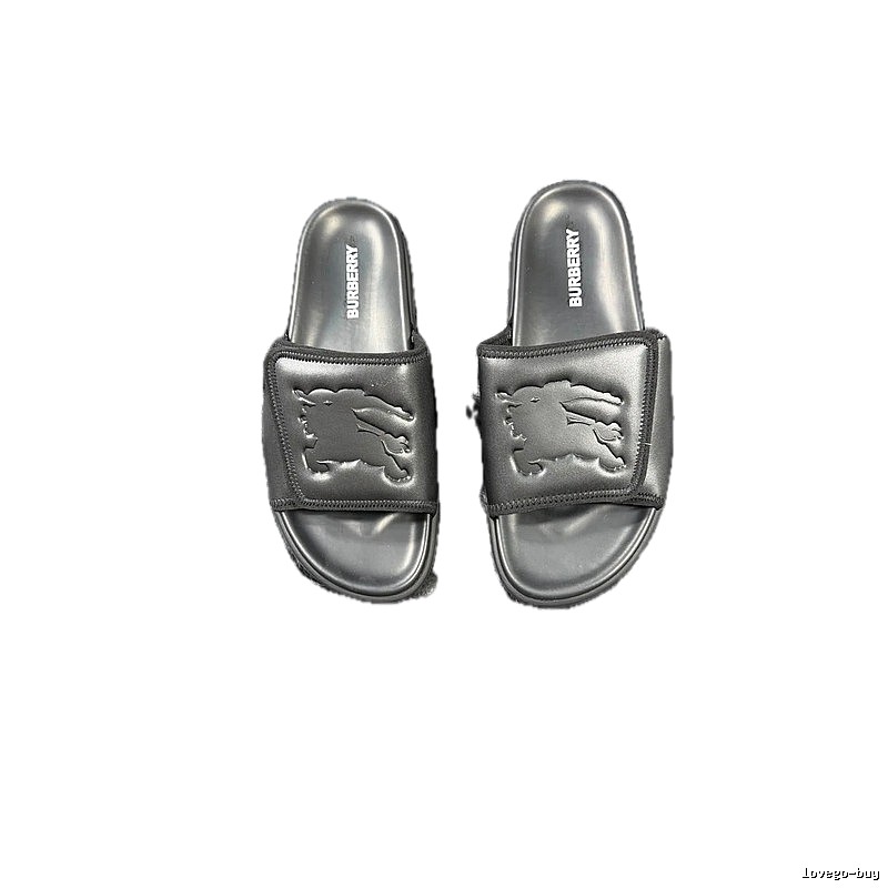 Burberry Warhorse Embossed Minimalist Black Slides