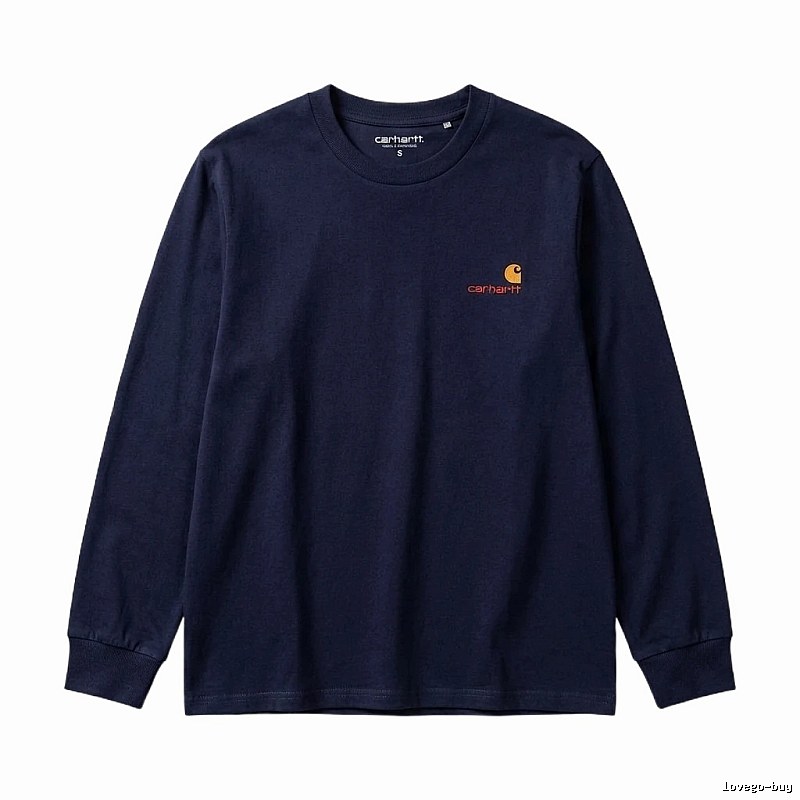 Carhartt basic simple style navy long-sleeve