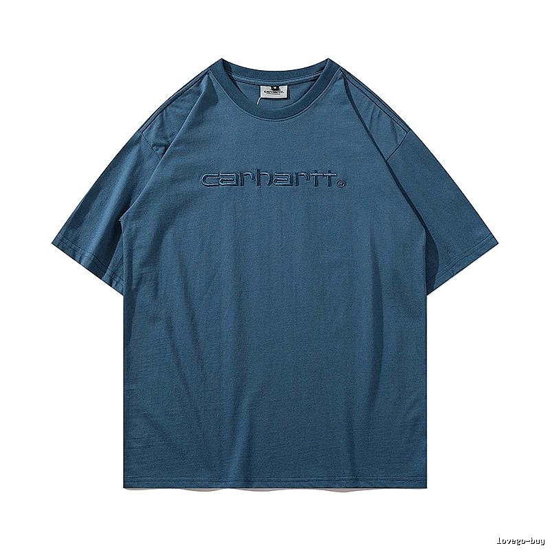 Carhartt Daily Logo T-shirt Light Blue Subtle for City Outfits