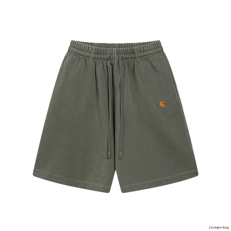 Carhartt Embroidered Workwear Style Army Green Casual Shorts