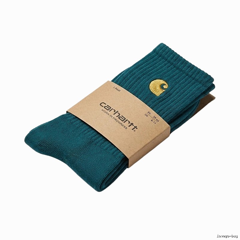 Carhartt retro-style dark green socks