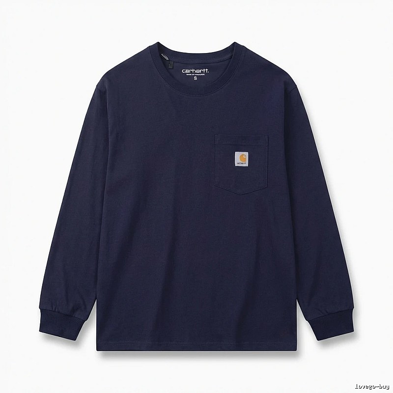 Carhartt simple and casual style navy long-sleeve