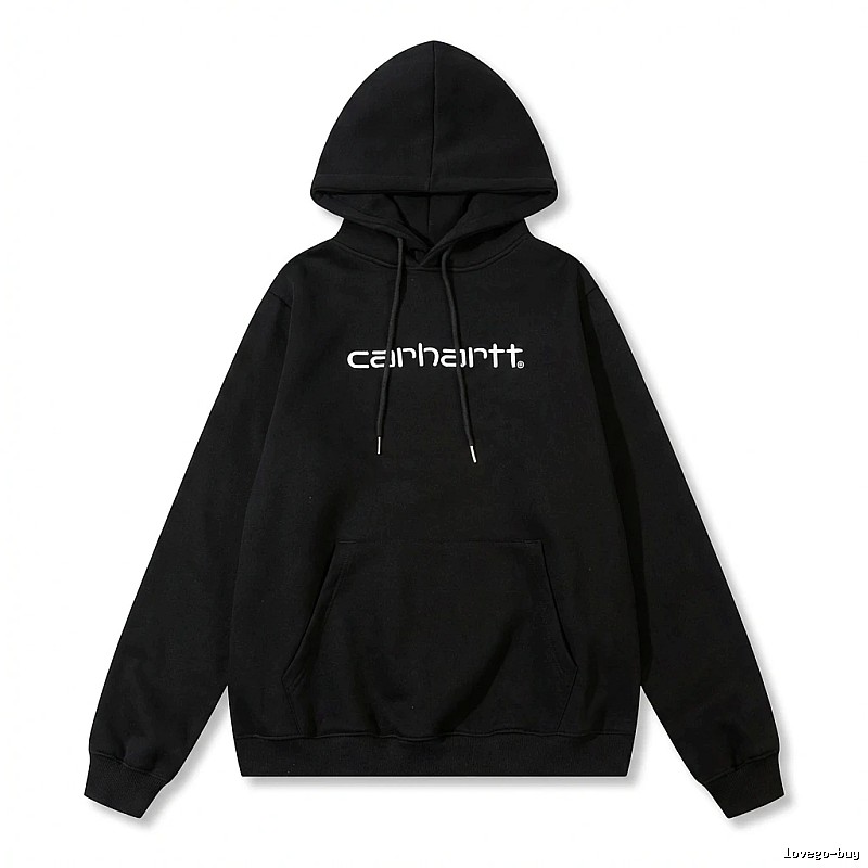 Carhartt simple-style black hoodie