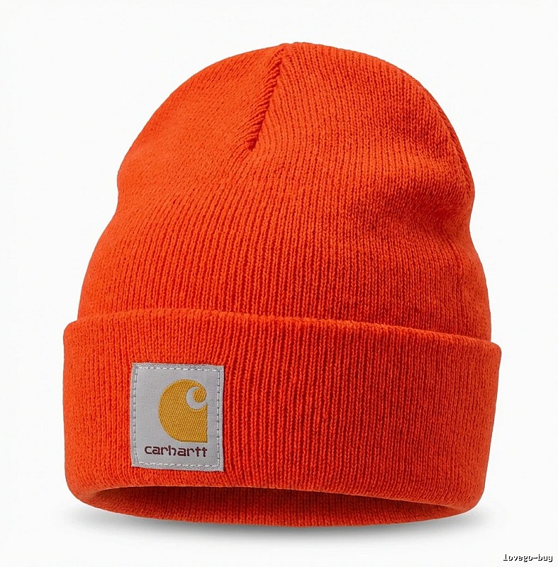 Carhartt simple-style red knitted hat
