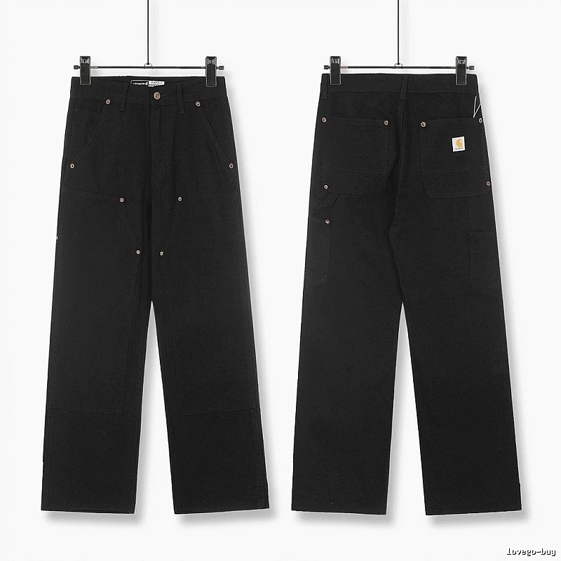 Carhartt workwear style black long trousers
