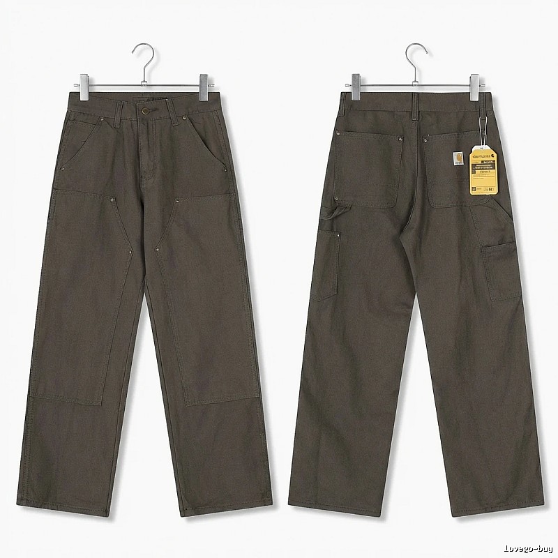 Carhartt workwear style dark gray long trousers