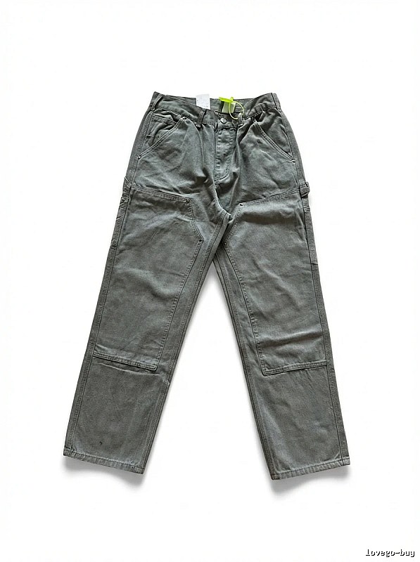 Carhartt workwear style moss green long pants