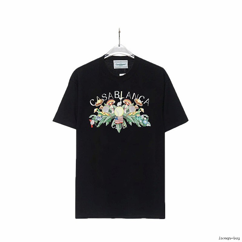 Casablanca - printed casual black T - shirt