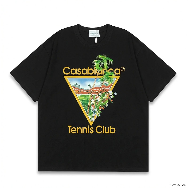 Casablanca Printed Casual Black T-shirt