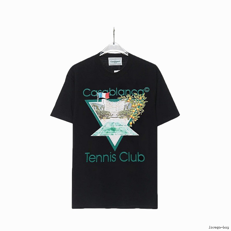 Casablanca - printed casual - style black T - shirt
