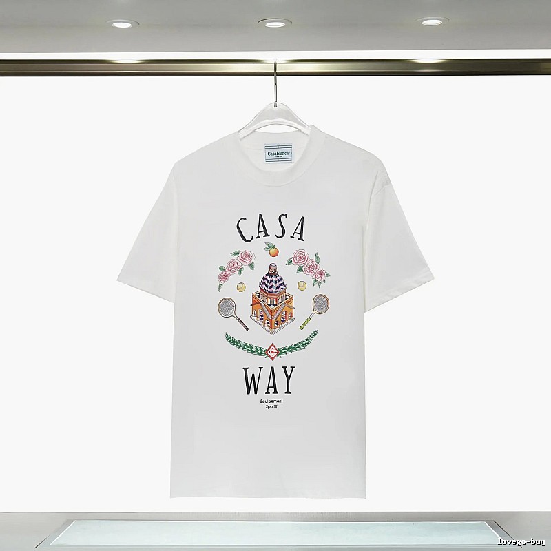 Casablanca printed casual white T-shirt