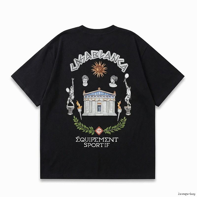 Casablanca retro style black T-shirt