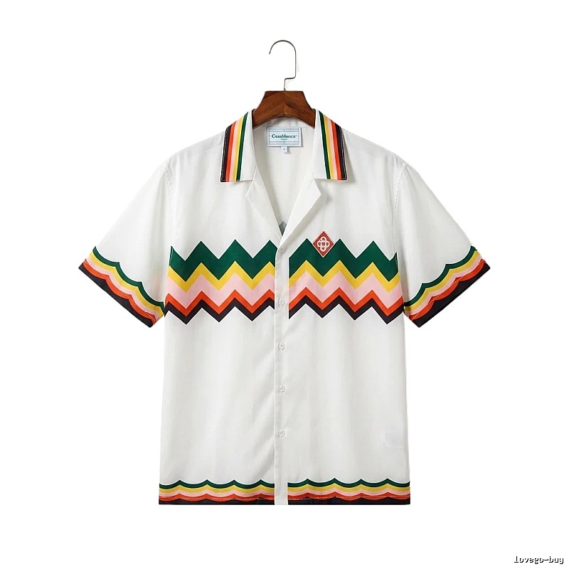 Casablanca retro-style colorful striped shirt